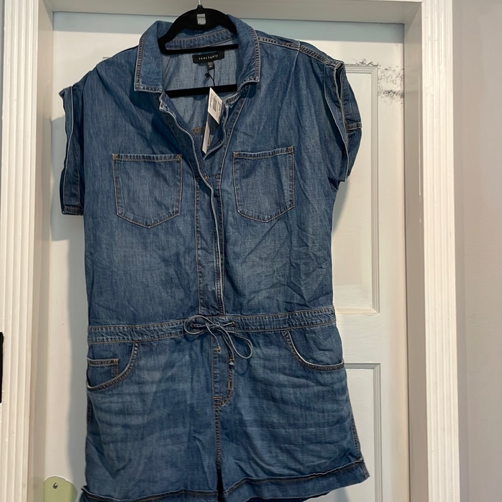 Sanctuary denim romper XL - NWT